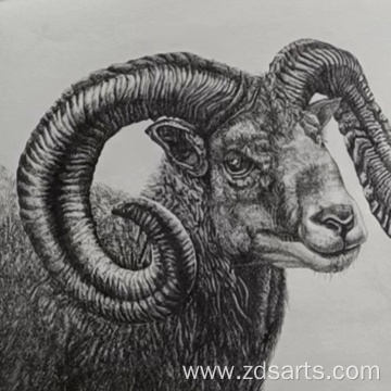 Goat works of pen painting